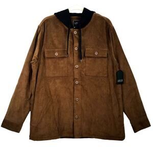 Valor Collective Corduroy Jacket Mens Large Hood Skater Grunge Indie Streetwear